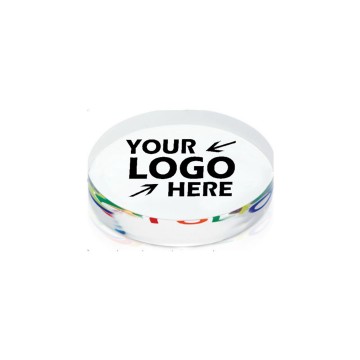 Oval Clear Acrylic Paperweight